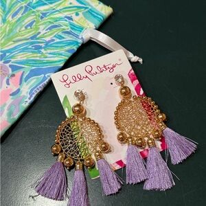 Lilly Pulitzer Gold and Purple Statement Jewelry